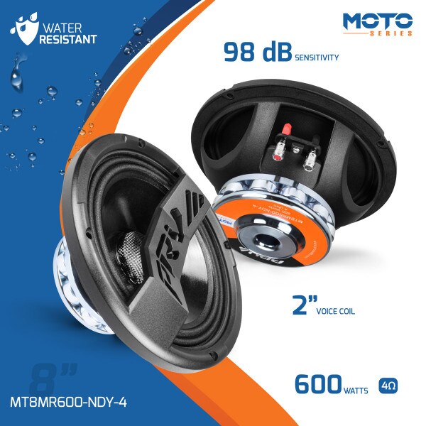 Main product image for PRV Audio MT8MR600-NDY-4 Moto Series 8" Neodymium Midrange Loudspeaker 4 Ohm267-8040
